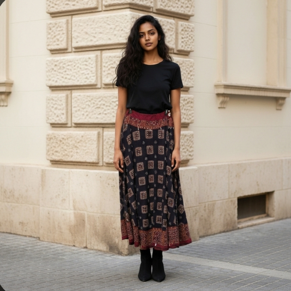 Embellished Circle Skirt Size M/L - Picture 8 of 10